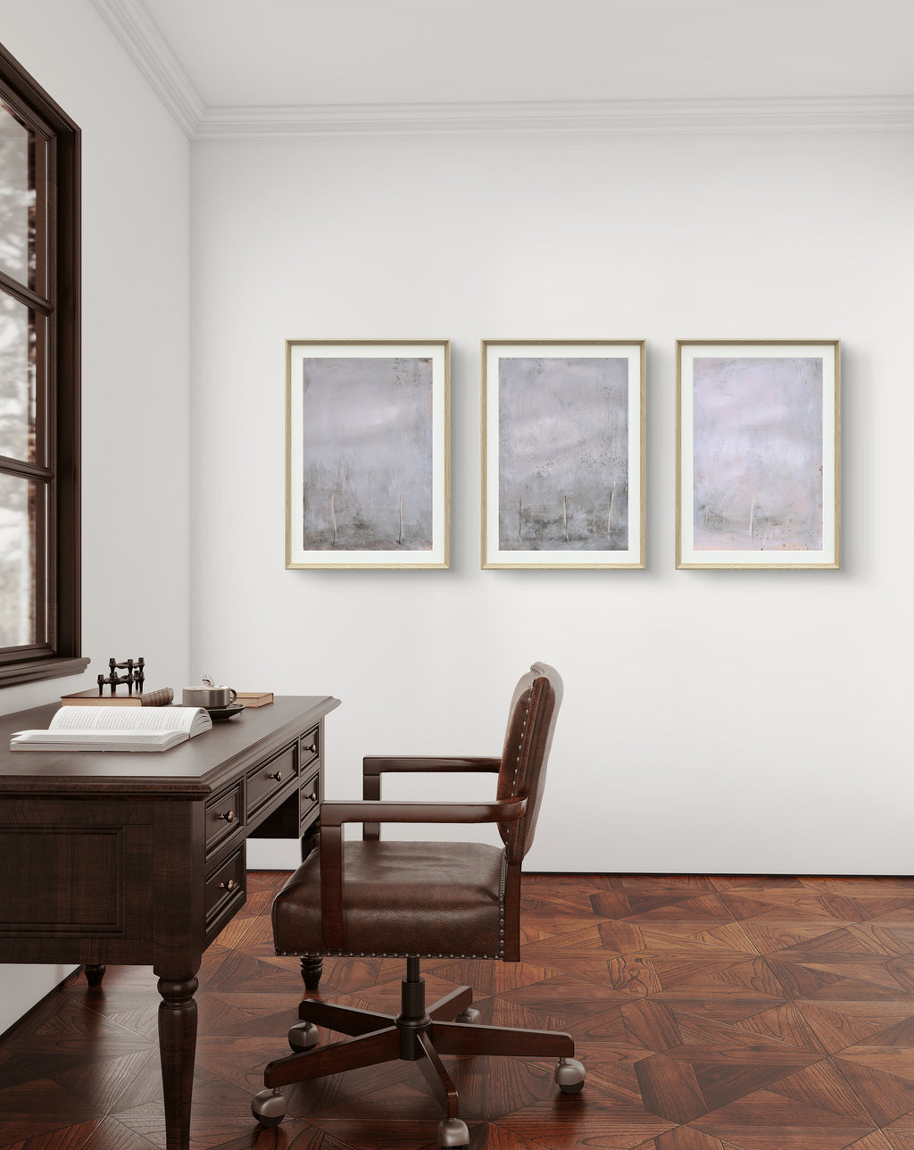 weisse Bilder nebeneinander Büro