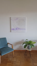 Sommeranfang - weiß lila Bild schlicht