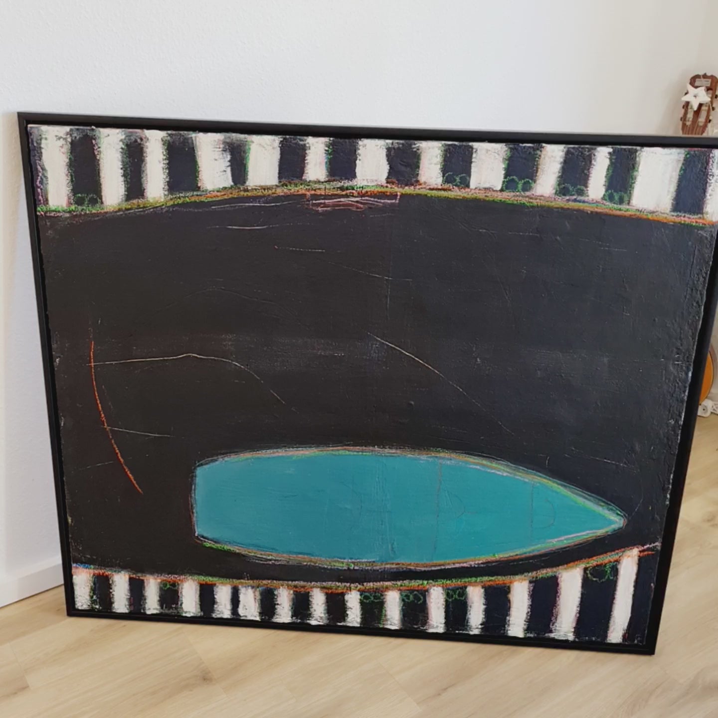 Abstraktes Gemälde – Am Kanal